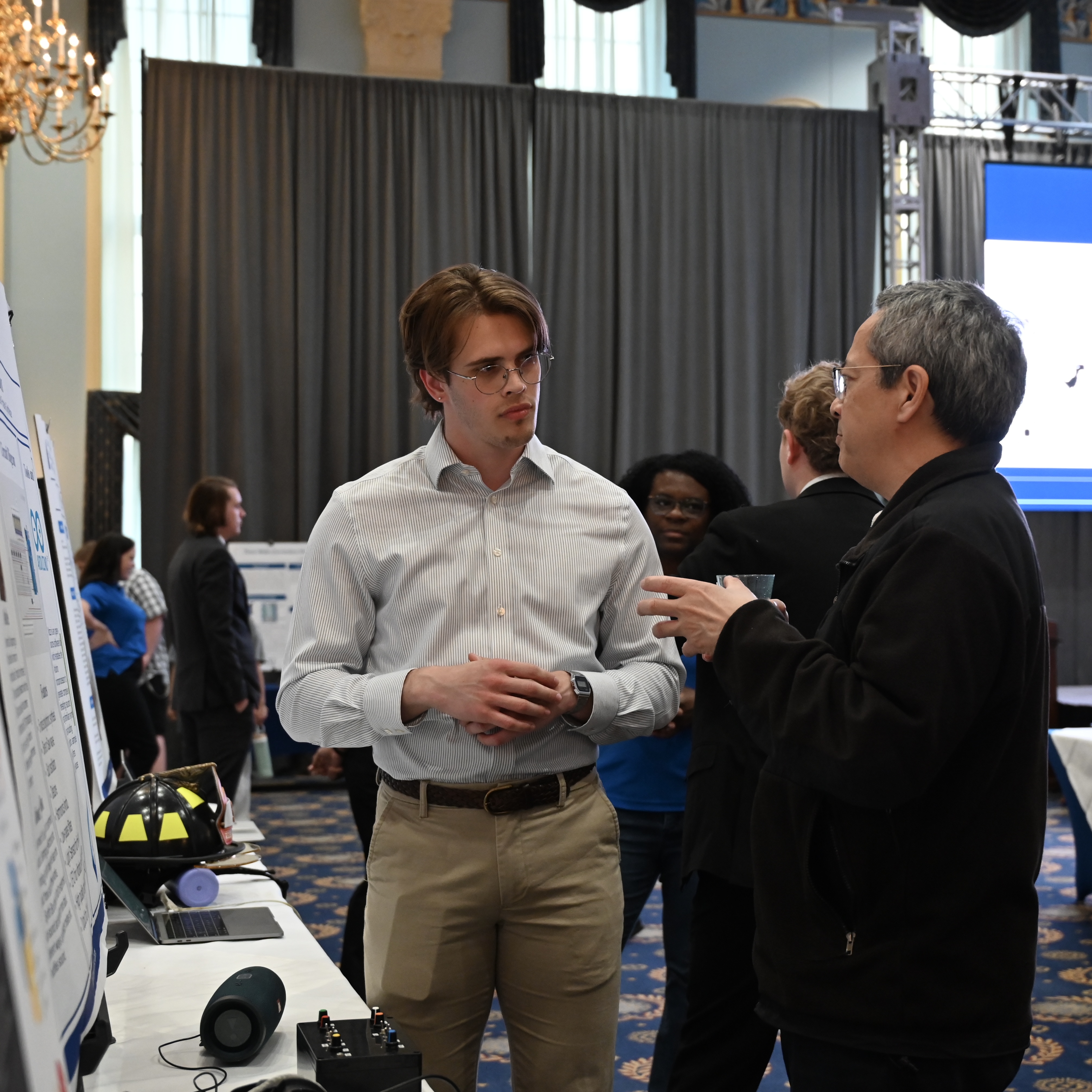 Students presenting their senior capstone project at the Capstone Fair