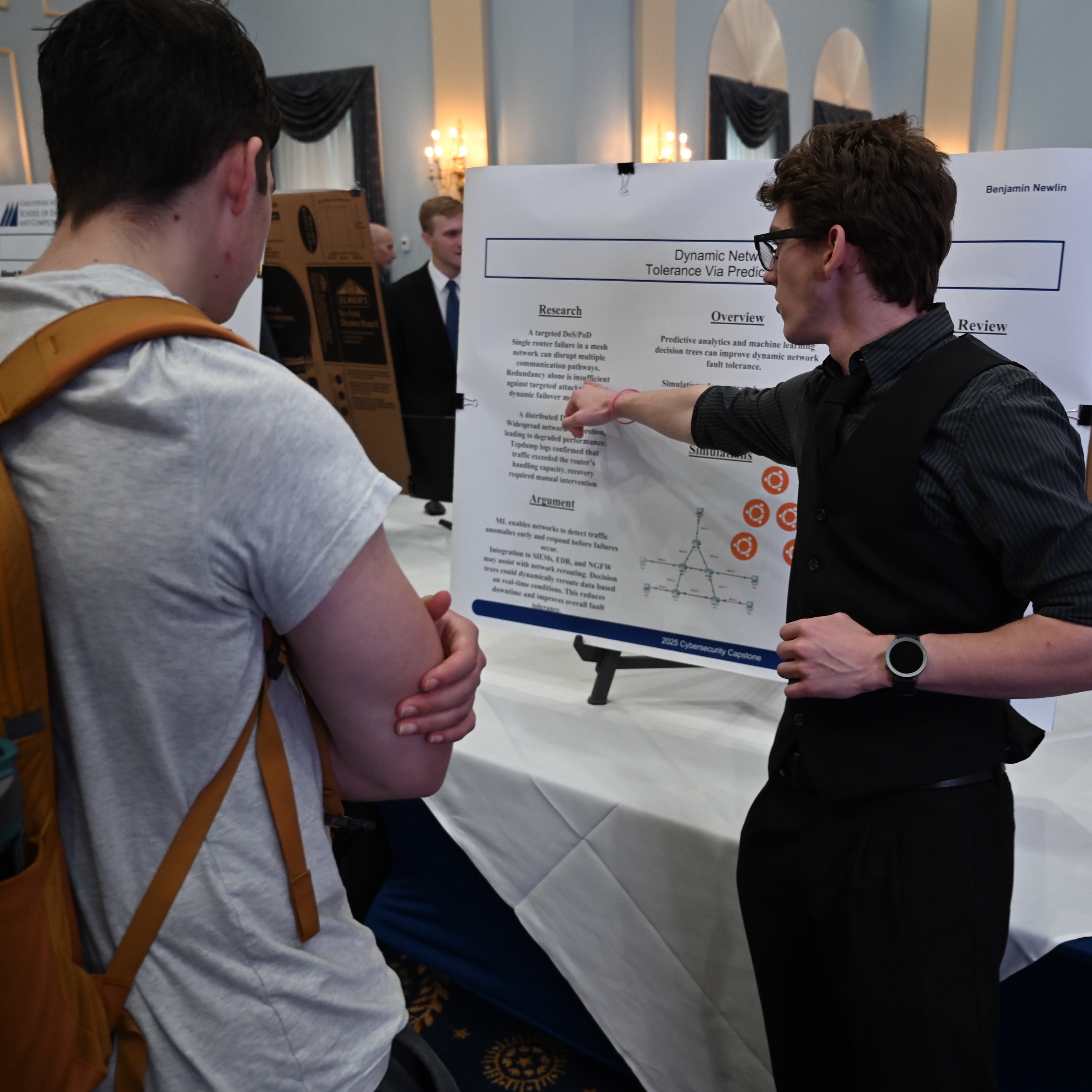 Group of senior students presenting at the Capstone Fair